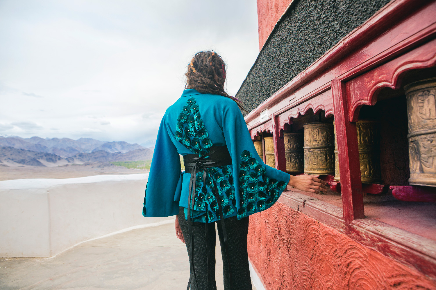 currentMood journey's through the ancient monasteries of Ladakh capturing the essence of tranquility in chaos via a fashion editorial.