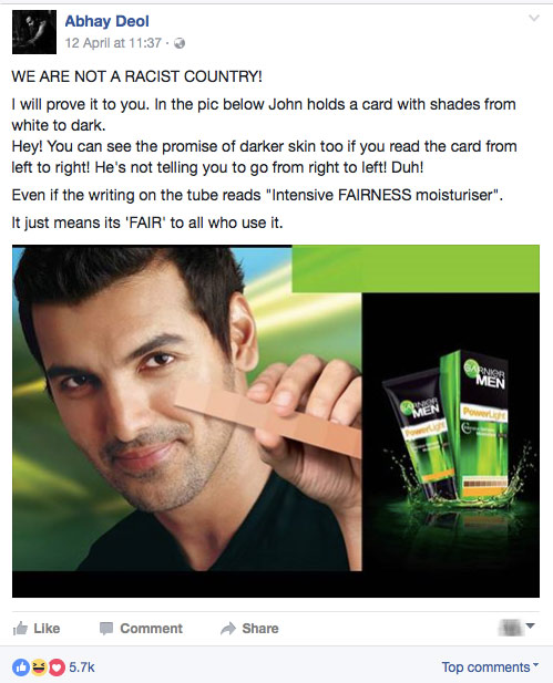 Abhay Deol talks about fairness creams in india and calls out bollywood celebrities who endorse these products
