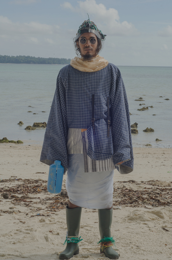 currentMood, an online Indian magazine shoots their 10th Issue, #lifeInPlastic in the Andaman and Nicobar Islands, using plastic waste found on the beaches as styling props.