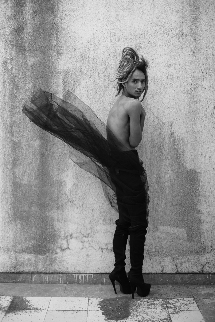 Photographer Pretika Menon's editorial features her muse, Tsu Rouge who embodies characteristics of a moth fluttering during the Mumbai monsoon.