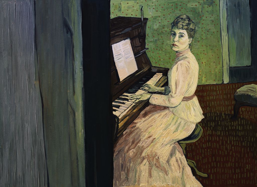 Marguerite Gachet (Saoirse Ronan) at the piano currentMood interviews Hugh Welchman and dorota, the makers of Loving Vincent